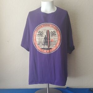 4/$20 3XL South Padre Island Gildan Purple Heavy Cotton T-Shirt